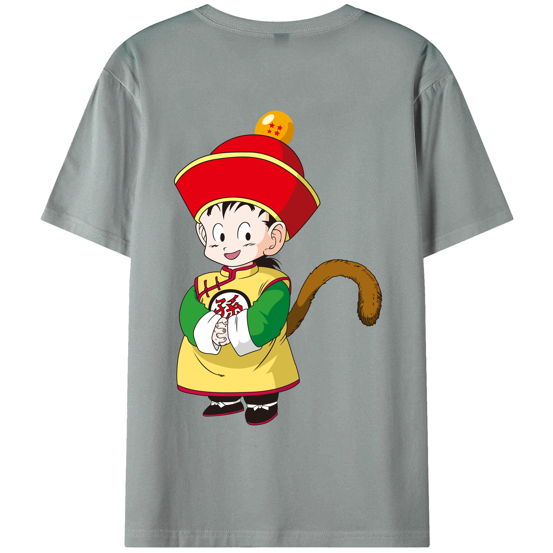 （画像用） ドラゴンボール 孫悟空（そん ごくう）Son Goku カカロット DRAGON BALL Kakarotto 綿100％ メンズ半袖Tシャツ（バックプリント） 通気性